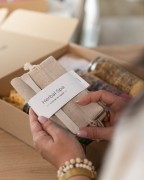 Lniany woreczek do kąpieli Herbal SPA wyjmowany z pudełka prezentowego