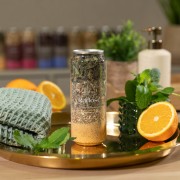 Radość – zioła do kąpieli z pomarańczą i trawą cytrynową w puszce Herbal SPA z pomarańczami